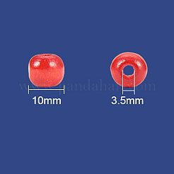 ウッドビーズ  染め  ラウンド  ミックスカラー  10mm  穴：3.5mm  200個/箱  プラスチックビーズ容器：7.2x5.2cm&nbsp;WOOD-PH0008-05