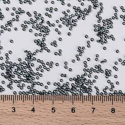 MIYUKIラウンドロカイユビーズ  日本製シードビーズ  （rr2426)シルバーラインモンタナ  15/0  1.5mm  穴：0.7mm  約5555PCS /ボトル  10 G /ボトル&nbsp;SEED-JP0010-RR2426