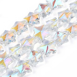 Electroplate Glass Beads Strand&nbsp;EGLA-S188-18-B03