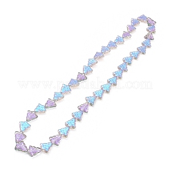 Transparent Electroplate Glass Bead Strands&nbsp;EGLA-C002-HR01