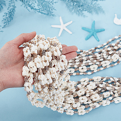 Natural Shell Beaded Long Necklaces for Women&nbsp;AJEW-WH0460-131C