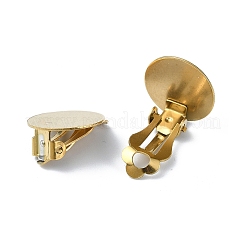Ion Plating(IP) 304 Stainless Steel Clip-on Earring Findings&nbsp;STAS-Q318-08G