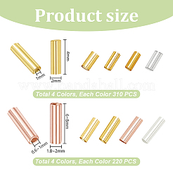 2120種類のスタイルのメッキガラスラウンドビューグルビーズ8個  メタリックカラー  ミックスカラー  4~8x2mm  穴：1mm&nbsp;SEED-AR0001-12