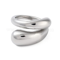 変色しない304ステンレススチール製女性用リング  ステンレス鋼色  usサイズ7（17.3mm）&nbsp;RJEW-K270-05B-P