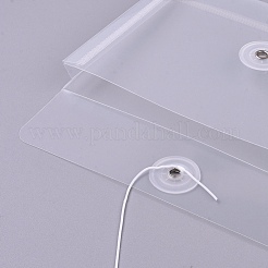 A6透明なプラスチックファイルバッグ  ストリングクロージャーフォルダーバッグ  事務用品  透明  15.8x11.5x0.25cm&nbsp;AJEW-WH0104-48