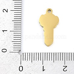 304ステンレスペンダント  エナメル  ゴールドカラー  キーチャーム  湯通しアーモンド  18x9.5x1.7mm  穴：1.4mm&nbsp;STAS-F315-02G