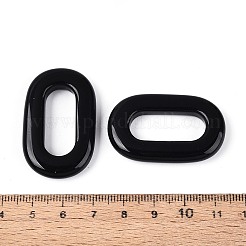 ナチュラルブラックオブシディアンのペンダント  オーバルリングチャーム  38.5~40x24~25.5x5.5~7mm  内径：25~25.5x10~10.5mm&nbsp;G-Q601-12H