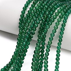 Natural Green Onyx Agate(Dyed & Heated) Beads Strands&nbsp;G-C262-B06-4mm