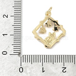 Brass Enamel Pendants&nbsp;KK-P326-01G