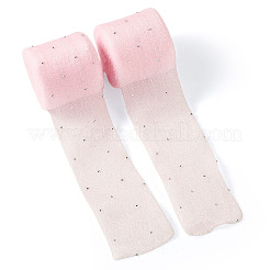 2Rolls Polyester Hot-fix Rhinestone Raw Edges Ribbon&nbsp;OCOR-TA0003-95E