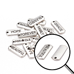 18Pcs 18 Style Tibetan Style Alloy Rectangle Pendants&nbsp;TIBEP-YW0001-34AS