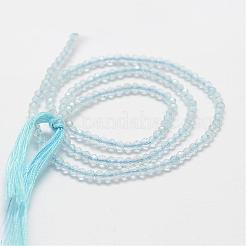 Natural Aquamarine Bead Strands&nbsp;G-P270-2mm-15