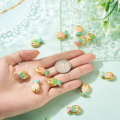 12Pcs 4 Colors Baking Paint Glass Enamel Beads&nbsp;GLAA-TA0004-29