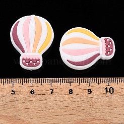 シリコンビーズ  熱気球  ランダムにソートされた色  カラフル  28x22x9.5mm  穴：2mm&nbsp;AJEW-WH0304-20D