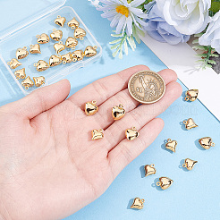 30個2スタイル304ステンレススチールペンダント  ハートチャーム  イオンプレーティング（ip）  18KGP本金メッキ  12x9.5x5mm  穴：1mm&nbsp;STAS-BBC0011-08