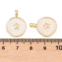 Brass Enamel Pendants&nbsp;KK-Q283-057G-NR