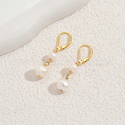 Brass Round Leverback Earrings&nbsp;SX8138