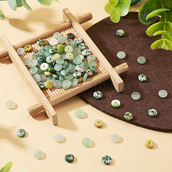 180Pcs 4 Styles Natural Serpentine Jade & Green Aventurin & Green Spot Jasper Beads&nbsp;G-TA0003-08B