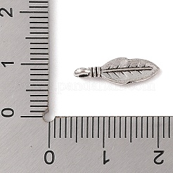 合金のチベット風チャーム  カドミウムフリー＆鉛フリー  羽  アンティークシルバー  16x5x3mm  穴：1.6mm  約3030個/1000g&nbsp;FIND-C060-059A-AS