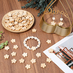 100Pcs Unfinished Maple Wood Beads&nbsp;WOOD-PA0001-66