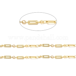 Rack Plating Brass Oval & Ring & Rectangle Link Chains&nbsp;CHC-I040-15G