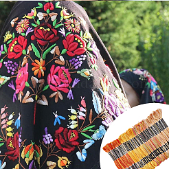 20 Skeins 4 Colors 6-Ply Polyester Embroidery Floss&nbsp;OCOR-CY0004-38B