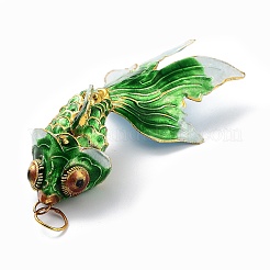 Brass Cloisonne Pendants&nbsp;KK-P251-A04-G