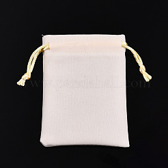 ビロードのパッキング袋  巾着袋  ベージュ  9.2~9.5x7~7.2cm&nbsp;LS-TP-I002-7x9-02