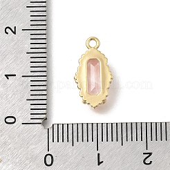 Brass Glass Charms&nbsp;KK-U061-10G-01