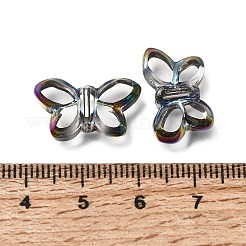 電気メッキ透明ガラスビーズ連売り  蝶  カラフル  11.5x19.5x4.5mm  穴：1mm  約48個/連  21.65''（55センチメートル）&nbsp;GL-CBA98F0-03B