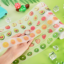 カード作り用のペット用テープステッカー 6ロール 6スタイル  芸術品や工芸品のプロジェクト  スクラップブック  フルーツ  35mm  2 m /ロール  1ロール/スタイル&nbsp;DIY-TA0015-37
