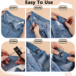 3 Sets DIY Sewing Polyester & PE & Iron Waist Button Kits&nbsp;DIY-PH0030-96A