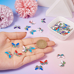 36Pcs 6 Colors Alloy Enamel Connector Charms&nbsp;ENAM-TA0001-97