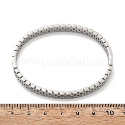 女性用304ステンレススチール時計バンドバングル  ステンレス鋼色  内径：2x2-3/8インチ（5x6cm）&nbsp;BJEW-Z092-03P