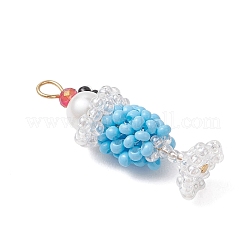 Glass Seed Beaded Pendants&nbsp;PALLOY-MZ01269-02