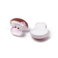 漫画透明樹脂カボション  模造野菜  キノコ  6.5x7x3.5mm&nbsp;CRES-R459-01J