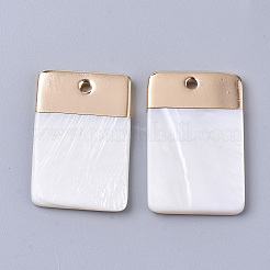 Electroplate Freshwater Shell Pendants&nbsp;SHEL-S276-65