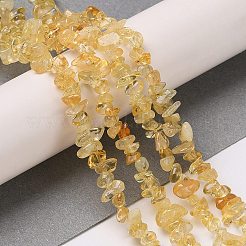 Heated Natural Citrine Chip Beads Strands&nbsp;X-G-D093-A03
