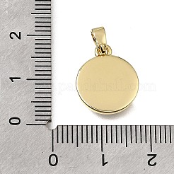 Brass with White Enamel Pendants&nbsp;KK-CBAA632-19G