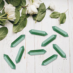 10Pcs  Faceted Natural Green Aventurine Healing Stones&nbsp;G-SC0001-62
