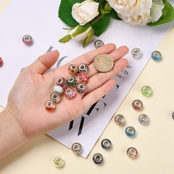 DIYヨーロッパブレスレットキット  28スタイルのアクリルヨーロピアンビーズと1pc真鍮のヨーロピアンスタイルブレスレット作りを含む  ミックスカラー  29個/セット&nbsp;DIY-YW0002-38