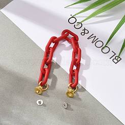 Rubberized Style Acrylic Cable Chain Phone Case Chain&nbsp;HJEW-JM00492-03