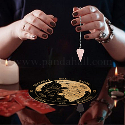 AHADEMAKER 1Pc Cone/Spike/Pendulum Natural Rose Quartz Stone Pendants&nbsp;DIY-GA0004-62C