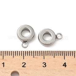 変色しない304ステンレススチールチューブベイル  ループベイル  ステンレス鋼色  12.3x9x2.8mm  穴：4.3mm&nbsp;STAS-E425-050C-P