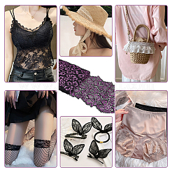 Polyester Lace Flower Fabric&nbsp;DIY-WH0034-95C