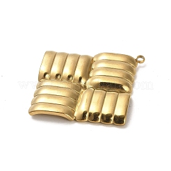 304ステンレスペンダント  ひし形チャーム  ゴールドカラー  43x40.5x3.5mm  穴：2mm&nbsp;STAS-Q316-02G