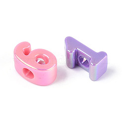 UV Plating Opaque Acrylic European Beads&nbsp;PACR-T017-10M