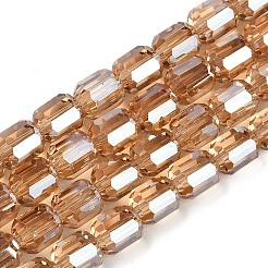 電気メッキガラスビーズセット  ファセットバレル  ミックスカラー  9x7.5mm  穴：1.3mm  約60個/連  21.46''（54.5センチメートル）&nbsp;GLAA-G112-07
