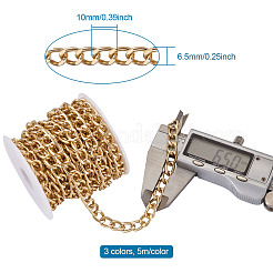 Aluminium Twisted Curb Chains&nbsp;CHA-CW0001-001