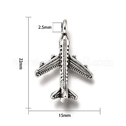 Antique Silver Tibetan Style Passenger Airplane Pendants&nbsp;X-TIBEB-A101638-AS-LF